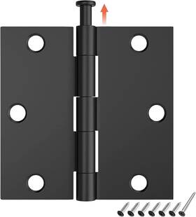 Hosom-35m-bk-hd Hosom 6 Pack Black Door Hinges 3.5 Inch With Square Corner Matte Interior