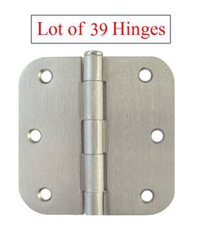 8-sn-39 House Guard Hardware 3.5in-5/8-sn-39 39 Satin Nickel 3.5 Inch W5/8 Radius Door Hinge Brushed Round Free Shipping