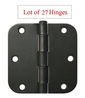 4-orb-us10b-42 House Guard Hardware 3.5x3.5-1/4-orb-us10b-42 42 Oil Rubbed Bronze 3.5 Inch W 1/4 Radius Door Hinges Interior Brushed 3