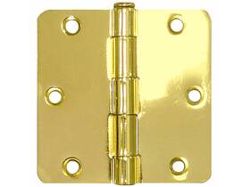 House Guard Hardware 611906134388 48 Pack Polished Brass 3.5 Inch X 1/4 Radius Corner Interior Door Hinges
