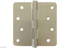 House Guard Hardware 700310264436 12 Satin Nickel 4 Inch X W 1/4 Radius Door Hinge Hinges Us15 Exterior Brushed