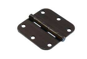House Gurad Hardware 700310262746 3-1/2 Inch Pewter Door Hinges 5/8 Round Corner Removable Pin 5-pack