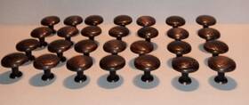 7418.32-orb House Gurad Hardware Lot Of 28 Oil Rubbed Bronze Kitchen Bathroom Cabinet Drawer Leaf Knobs 1 1/4 Inch