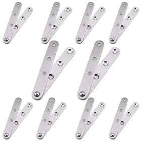 Howdia 781520106280 10 Pack Rotatable Door Pivot Hinges Stainless Steel 360 Degree 60mm Drawer