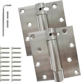 H255 Hyever 4-inch Self-closing Spring Door Hinges Stainless Steel Self Close Hinge Adjust