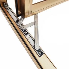 I-easydww 761026971711 Stainless Steel Window Hinges - Casement 12 Inch 1 Pair Silver
