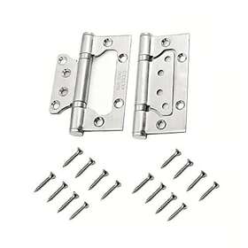 I-easydww 761026971964 Non-mortise Hinges Door 4 Inch X 3 2.5mm Thickness Stainless Ste