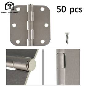 Ign1533380 Ignparts 50 Pack 3.5 3.5in 2.2 Mm 1/4 Inch Radius Corners Satin Nickel Door Hinges