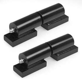 Ilyapa 840013414322 Heavy Duty Barrel Hinges 2 Pack - 5 Inch Black Weld On For Trailer Gat