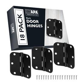 Il-dh35-bk18 Ilyapa 18 Pack Matte Black Interior Door Hinges 3.5 X Inch