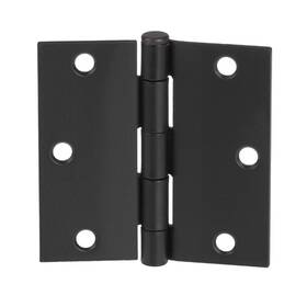 Il-dh35-sq-bk18 Ilyapa 18 Pack Black Door Hinges For Doors 3.5 X Inch Matte Interior