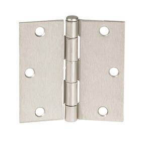 Il-dh35-sq-s18 Ilyapa Pack Of 18 Satin Nickel Door Hinges 3.5 X Inch Interior Square Hing