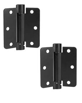 Il-sdh35-.25-bk2 Ilyapa Self Closing Door Hinges 2 Pack Black Mortise Spring - 3.5 X Inc