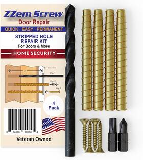 9x3-permanent Inc. 4684317524104 4-pk - #9x3-permanent Door Hinge Repair Kit Easy Stripped Screw Hole