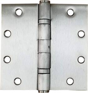 Cbb6060-sq-nrp-us15  Inc. Heavy Duty Square Ball Bearing Door Hinges Satin Nickel 6 Inch 2 Pack