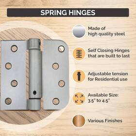 S4040-58-us10b  Inc. Adjustable Spring Hinges 4 Inch With 5/8 Radius In Oil Rubbed Bronze S