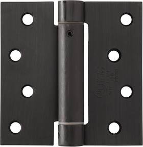 S4040-sq-us10b  Inc. Self Closing Spring Hinge - 4 Inches Square Oil Rubbed Bronze Loaded