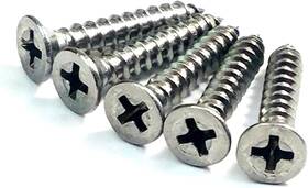 Wdscrw-sn-91-24  Inc. Satin Nickel Wood Screws For Hinges 9 X 1 Inch - 24 Pack