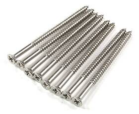 Wdscrw-sn-93  Inc. Satin Nickel Wood Screws No. 9 X 3 Inch 96 Pack