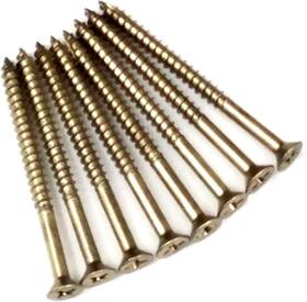 Wdscrw-us3-93-24  Inc. Bright Polished Brass Wood Screws 9 X 3 Inch For Residential Door Hinges - 24 Pa