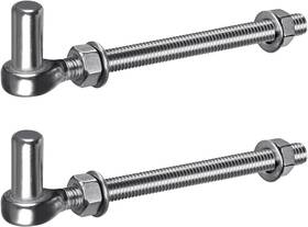 Insaga 726084053625 J Bolt Gate Hinge 304 Stainless Steel Farm Hinges M12 X 8ftft Bo