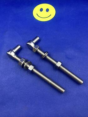 Inps-006-ca Insaga 2x J Bolt Gate Hinge 304 Stainless Steel Farm M12 X 8ftft