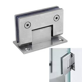 054021 Intbuying Bathroom Shower Room Glass Door Hinge Clip Frameless Clamp 90 8-12mm