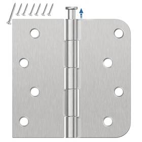 B0fy668vbx Ioq 18 Pack Brushed Nickel Door Hinges 4 Inch Exterior With 5/8 Radius