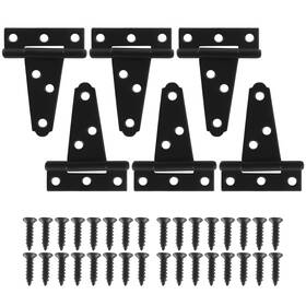 Xw250701-401 Isdvbuy 6 Pack 2 Inch Heavy Duty T Strap Hinges Black Outdoor Gate Hinge H