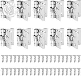 Itrolle 313112945993 1-inch Spring Loaded Hinges - 10pcs Small Iron Self-closing Push And Pull Two-wa