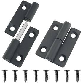 44556-loh-r2 Itrolle 2 Pcs 50x36x2mm Black Lift Off Hinge Stainless Steel 304 Detachable Right Hand