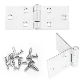 50537-hdcd-l100-2 Itrolle 2pcs 38 X 100 3.0mm White Zinc Heavy Duty Folding Flip Top Hinge Dr