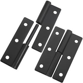 Itrolle 728456078731 Lift-off Hinge 2pcs 2.5inch /62mm Black Left Handedness Mini 304 Stainless St