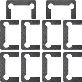 Itrolle Gdhrggph-83x48-b10 10pcs Glass Door Hinge Replacement Gasket Grid Rubber Pad Hing