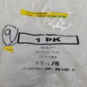 1004-1045 Itu 11-175 Group Carbon Steel Clevis Pin 3/8 Inch Dia 2-1/2