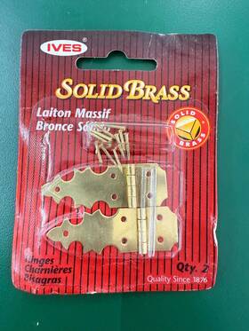 Hinge-11 Ives 044074429732 Solid Brass 5/8 X 1-7/8 Decorative Items Total