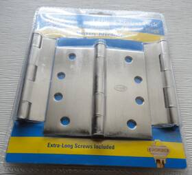 Ives 044074660326 Lot 12 - New Schlage Designer 4 Inch Square Corner Door Hinge / Satin Nickel