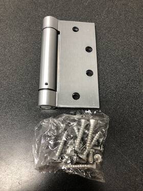 3sp1412652 Ives 4-1/2 Inch Spring Square Corner Mortise Hinge - Single Satin Chrome
