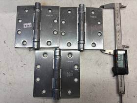 5hg.10064 Ives 3 Pack - Five Knuckle Ball Bearing Full Mortise Butt Hinge 4.5 Inch X