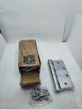 5hg.10081 Ives Qty 3 Hinges 4.5 Inch X Satin Chrome Finish 5bbi Hw 626