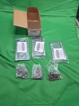 5hg.10100 Ives Full Mortise Door Hinge Brushed Steel Lot Of 3 Hinges And Screws