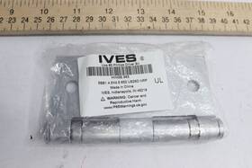 Hinge.363 Ives Square Corner Ball Bearing Mortise Hinge Satin Chrome 4.5 Inch X