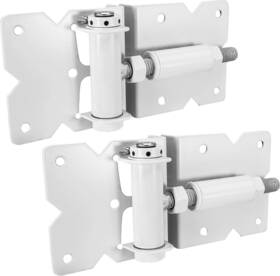 Jake Sales 445011487403 Self Closing Vinyl Gate Hinges - White For Pvc And Plastic Fencing