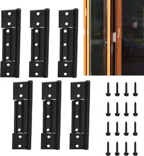 Javouka 445008834845 6-pack Black Screen Door Hinge 1/8 In Larson Grooved Center Residential Storm H