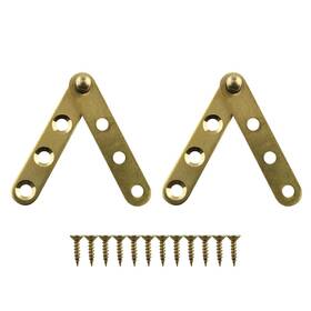 Jcbiz 728456069524 360 Degree Rotatable Door Pivot Hinge 2pcs Golden Brass