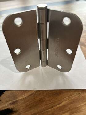 209n-wh Jeldwen Rounded 5/8 Radius 3 1/2 Inch Interior Door Hinges Satin Nickle Used