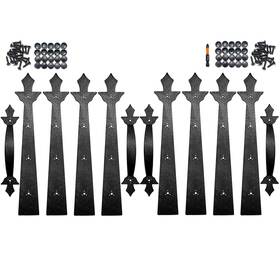 Jfogo 792288650106 Garage Door Decorative Hardware Set Screw Mounted 8 Faux Hinges A
