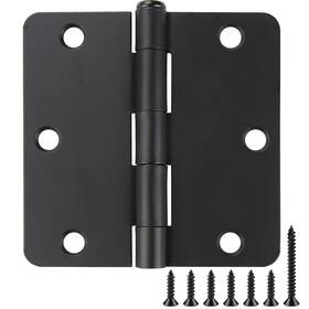 05-rh35-1 Jiw 05-rh35-1/4r-bk30 Matte Black Door Hinges 3.5 Inch 1/4 30 Pack