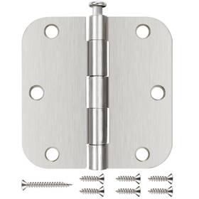 B09m2q7cr4 Jiw 18-pack 3.5 Inch Satin Nickel Interior Door Hinges With 5/8 Radius Corners