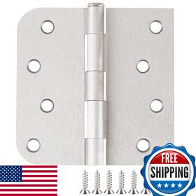 B09m343rz8 Jiw 12-pack 4 Inch Satin Nickel Door Hinges - Interior/exterior Smooth Operation